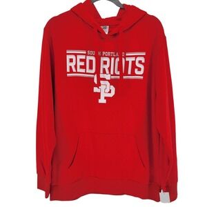 Pel Athletic South Portland Red Riots Hoodie Mens Large Red Sweatshirt NEW